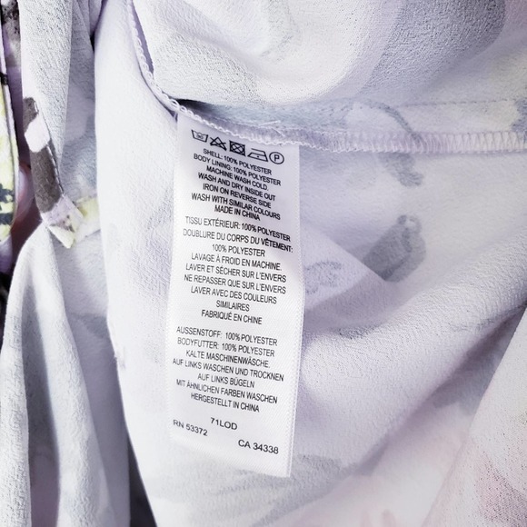 NWT French Connection Purple Armoise Crepe Floral Maxi Wrap Dress Size 4 - Picture 15 of 15